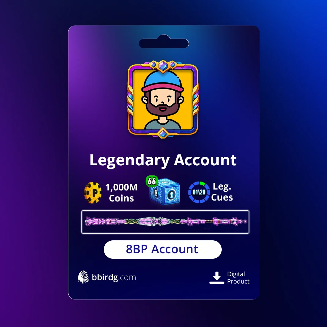 1 Billion Coins, 1 Legendary Cue & 66 Leg. Box | 8 Ball Pool Account