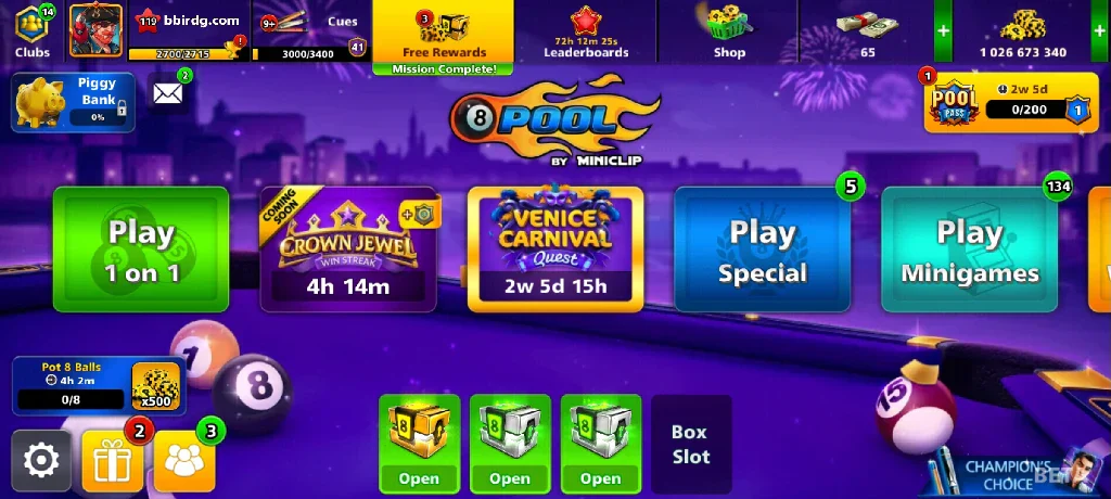 1 Billion Coins & 10 Legendary Cues | Elite Miniclip Account | 8 Ball Pool - Image 3