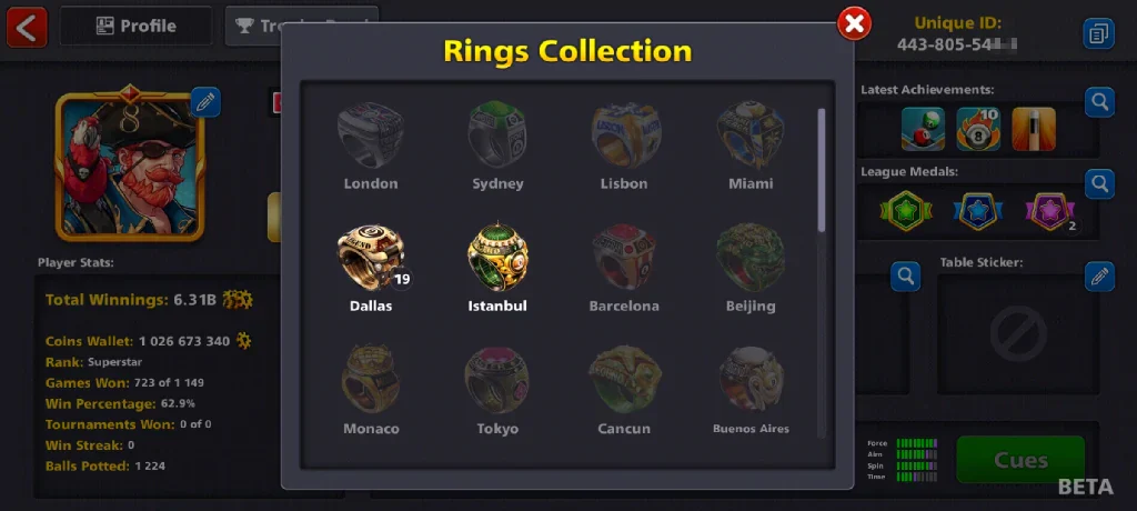 1 Billion Coins & 10 Legendary Cues | Elite Miniclip Account | 8 Ball Pool - Image 4