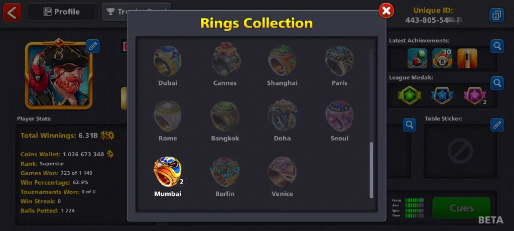 1 Billion Coins & 10 Legendary Cues | Elite Miniclip Account | 8 Ball Pool - Image 5