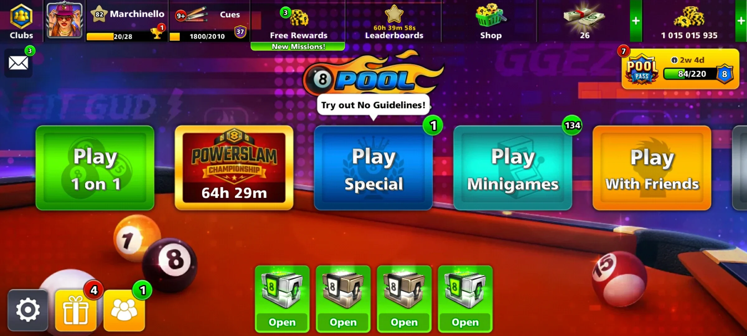 1 Billion Coins & 11 Legendary Cues | 8 Ball Pool Account - Image 2