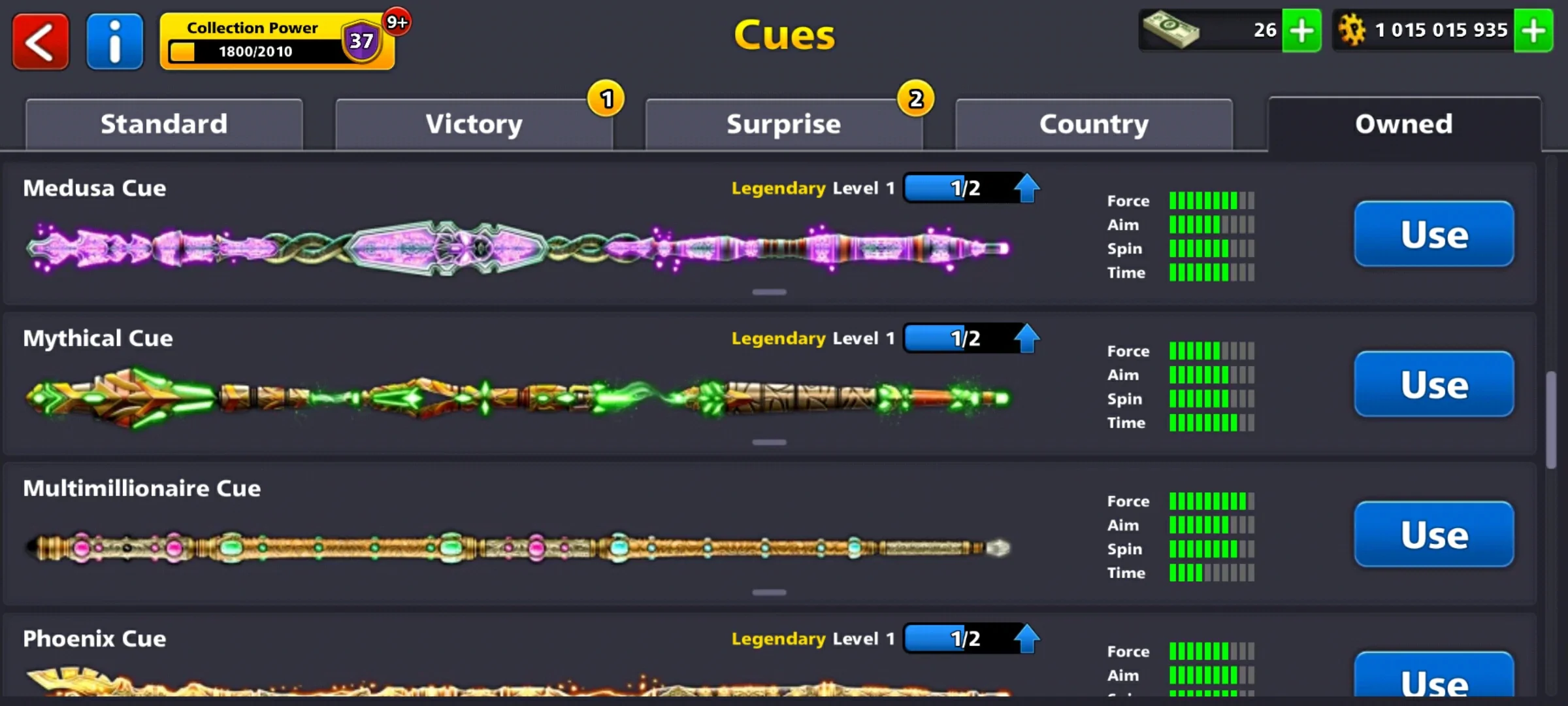 1 Billion Coins & 11 Legendary Cues | 8 Ball Pool Account - Image 6