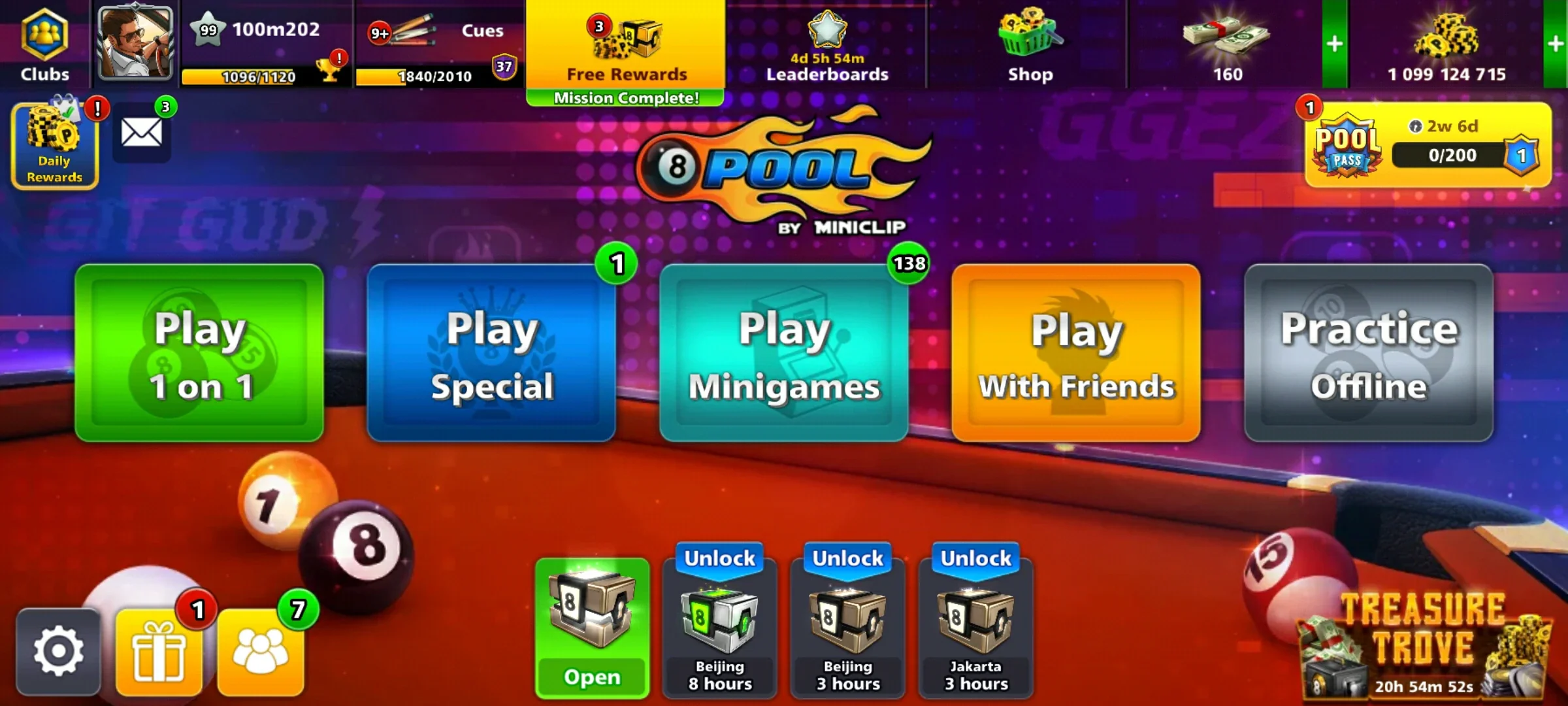 1 Billion Coins & 12 Legendary Cues | 8 Ball Pool Account - Image 2