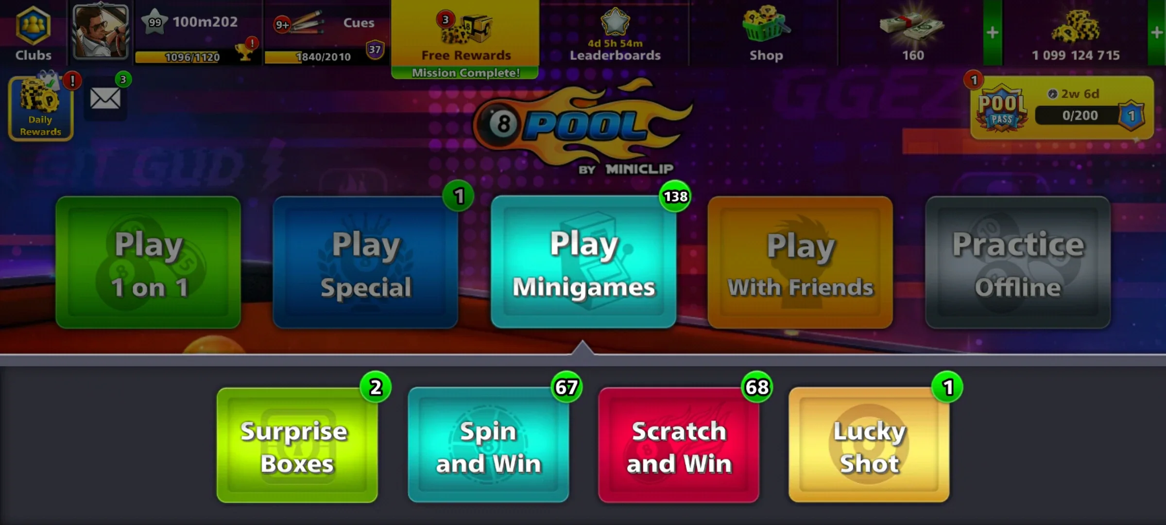 1 Billion Coins & 12 Legendary Cues | 8 Ball Pool Account - Image 3