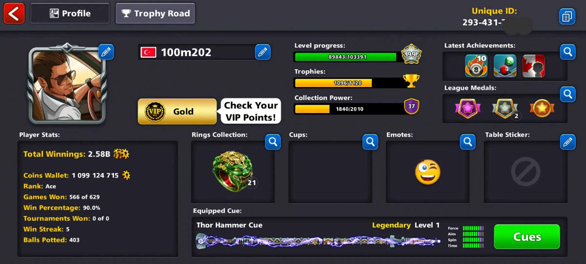 1 Billion Coins & 12 Legendary Cues | 8 Ball Pool Account - Image 8