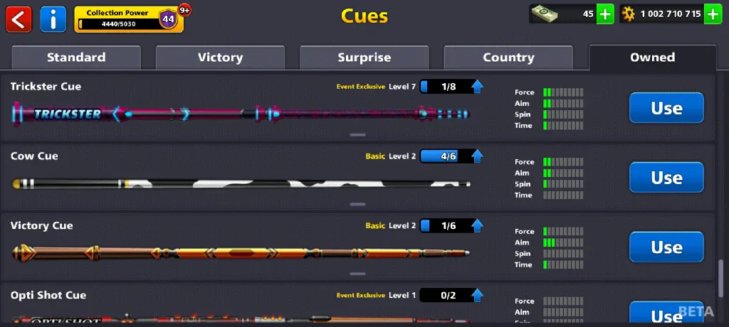 1 Billion Coins, 13 Legendary Cues | Elite Miniclip Account | 8 Ball Pool - Image 11
