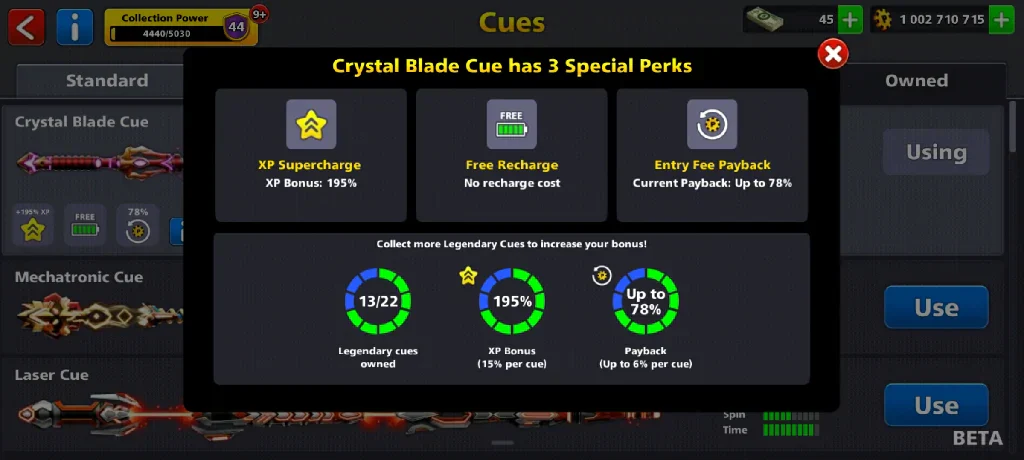 1 Billion Coins, 13 Legendary Cues | Elite Miniclip Account | 8 Ball Pool - Image 13