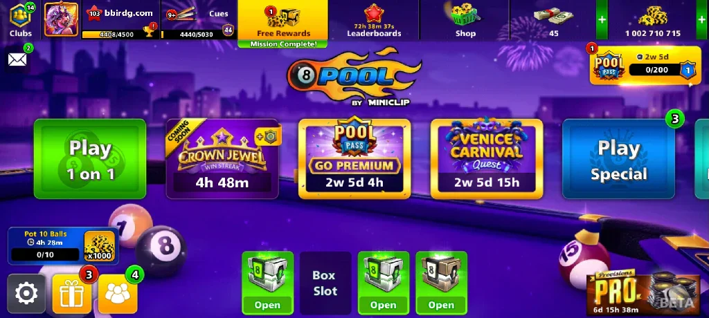1 Billion Coins, 13 Legendary Cues | Elite Miniclip Account | 8 Ball Pool - Image 3