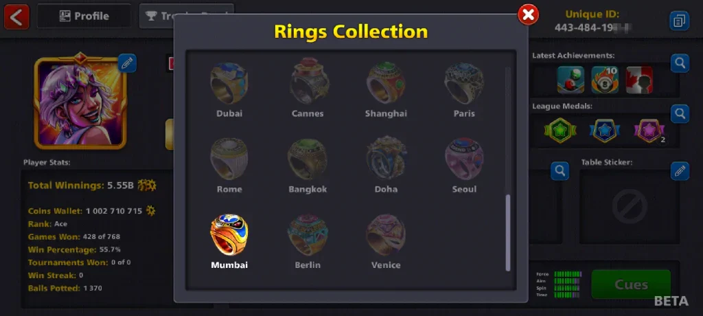 1 Billion Coins, 13 Legendary Cues | Elite Miniclip Account | 8 Ball Pool - Image 5