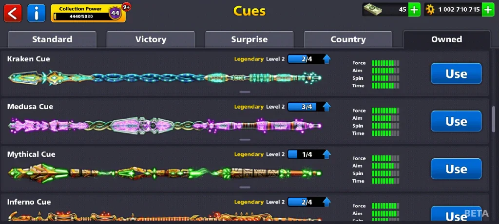 1 Billion Coins, 13 Legendary Cues | Elite Miniclip Account | 8 Ball Pool - Image 9