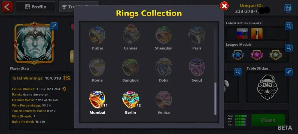 1 Billion Coins & 14 Legendary Cues | 8 Ball Pool Account - Image 10