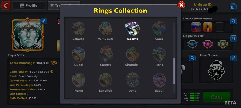 1 Billion Coins & 14 Legendary Cues | 8 Ball Pool Account - Image 11
