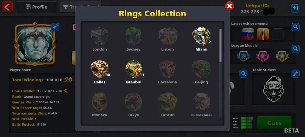 1 Billion Coins & 14 Legendary Cues | 8 Ball Pool Account - Image 12