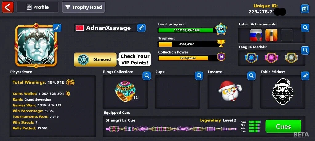 1 Billion Coins & 14 Legendary Cues | 8 Ball Pool Account - Image 13