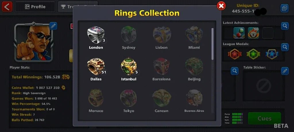 1 Billion Coins & 3300 Cash | 8 Ball Pool Account - Image 9
