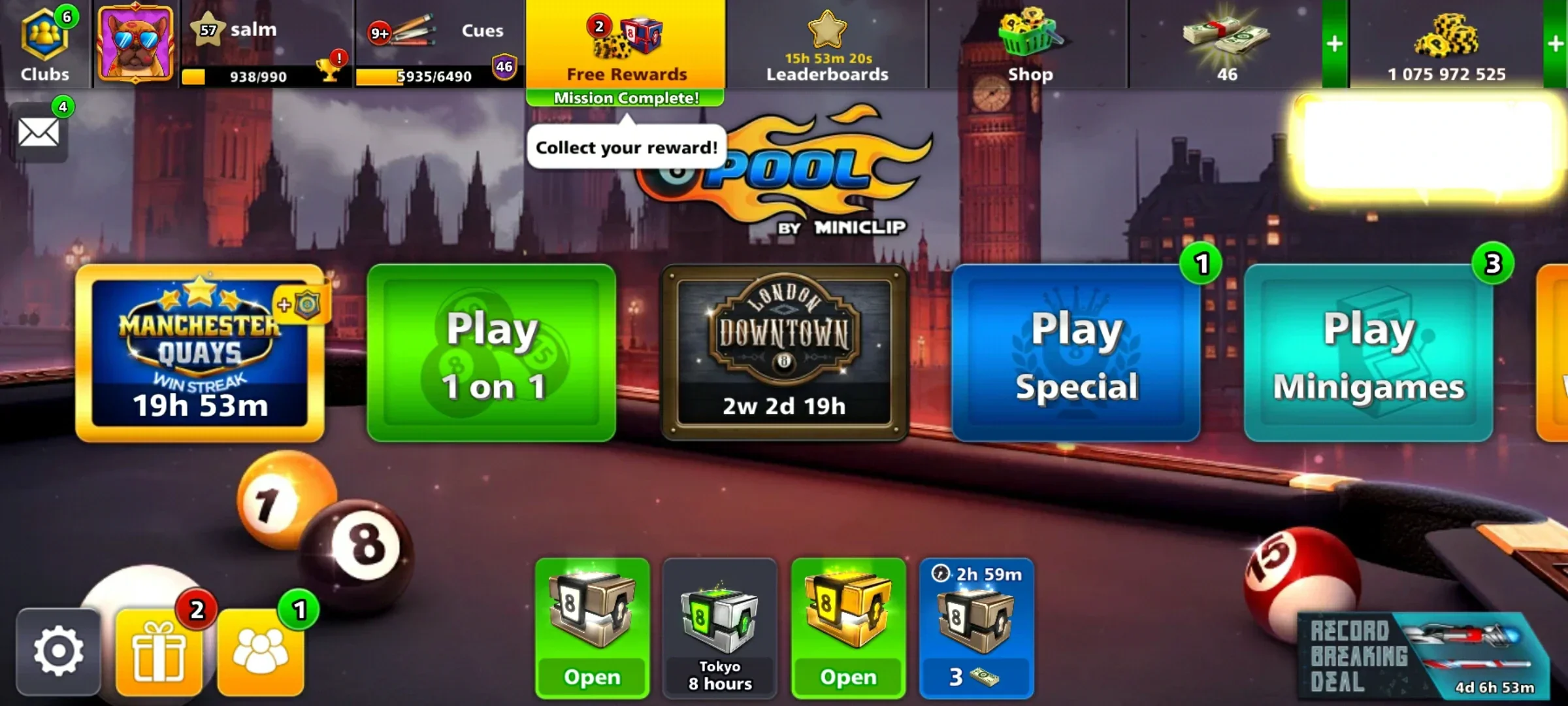 1 Billion Coins & 5 Maxed Cues | 8 Ball Pool Account - Image 7
