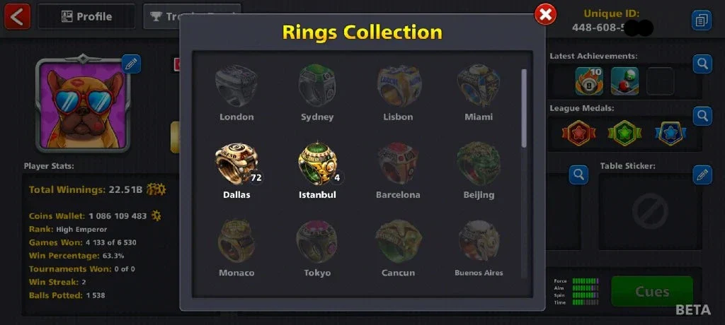 1 Billion Coins & 6900 Cash | 8 Ball Pool Account - Image 3