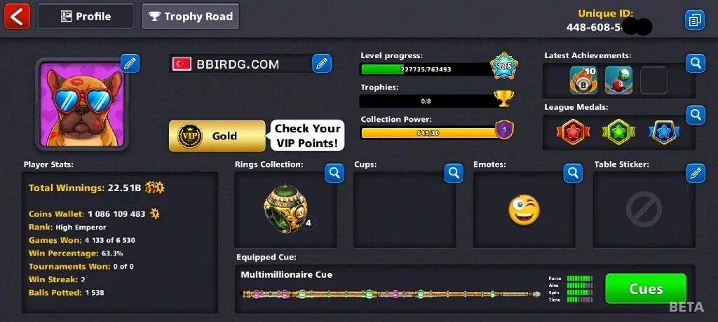 1 Billion Coins & 6900 Cash | 8 Ball Pool Account - Image 8
