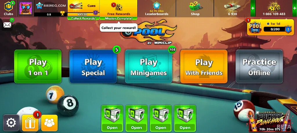 1 Billion Coins & 6900 Cash | 8 Ball Pool Account - Image 9