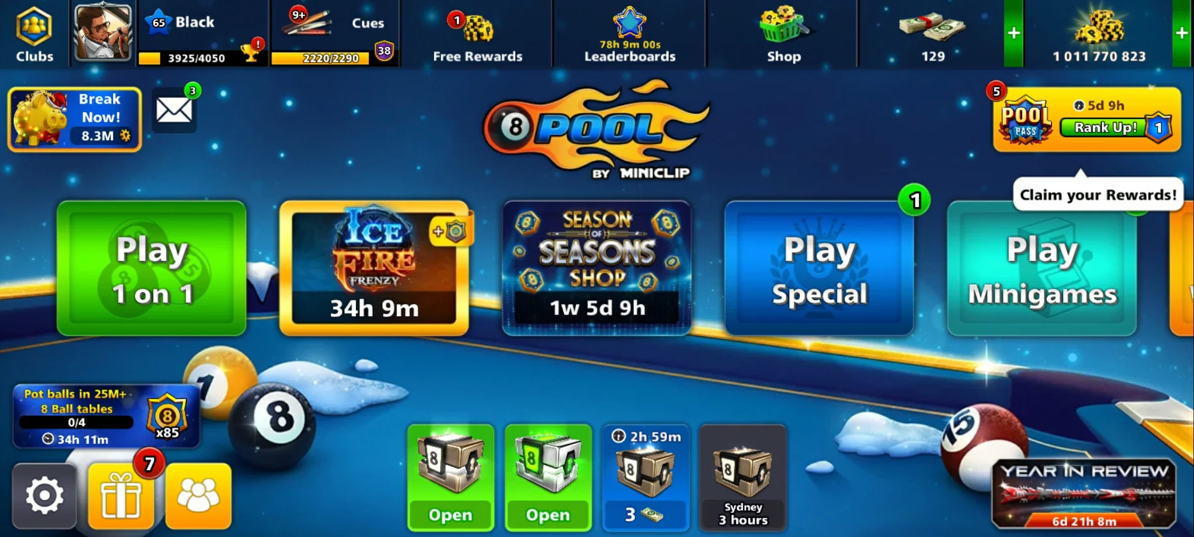 1 Billion Coins and 14 Legendary Cues | 8 Ball Pool Account - Image 2