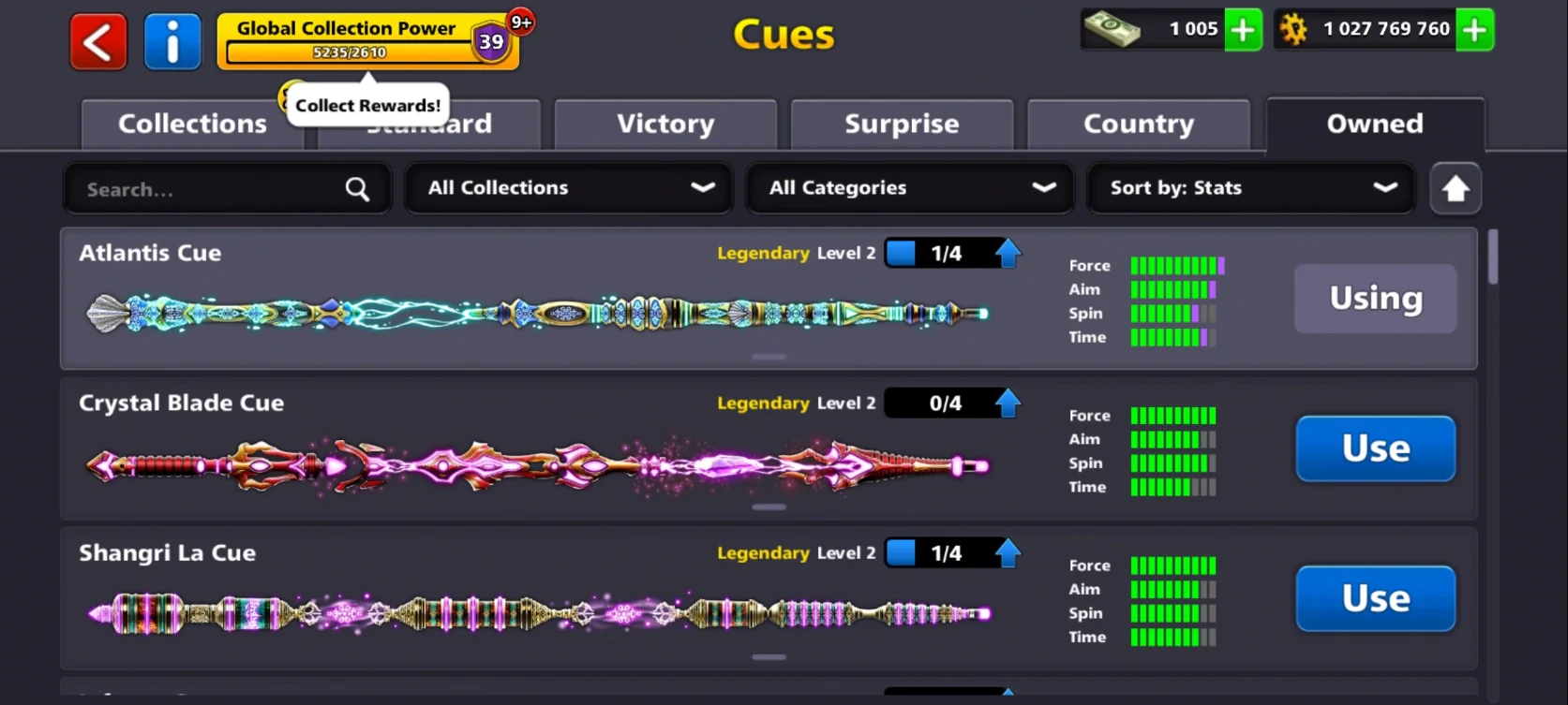 1 Billion Coins | x18 Legendary Cues | 8 Ball Pool Account - Image 6