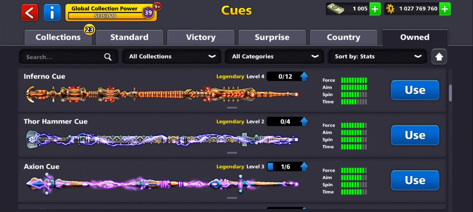 1 Billion Coins | x18 Legendary Cues | 8 Ball Pool Account - Image 7