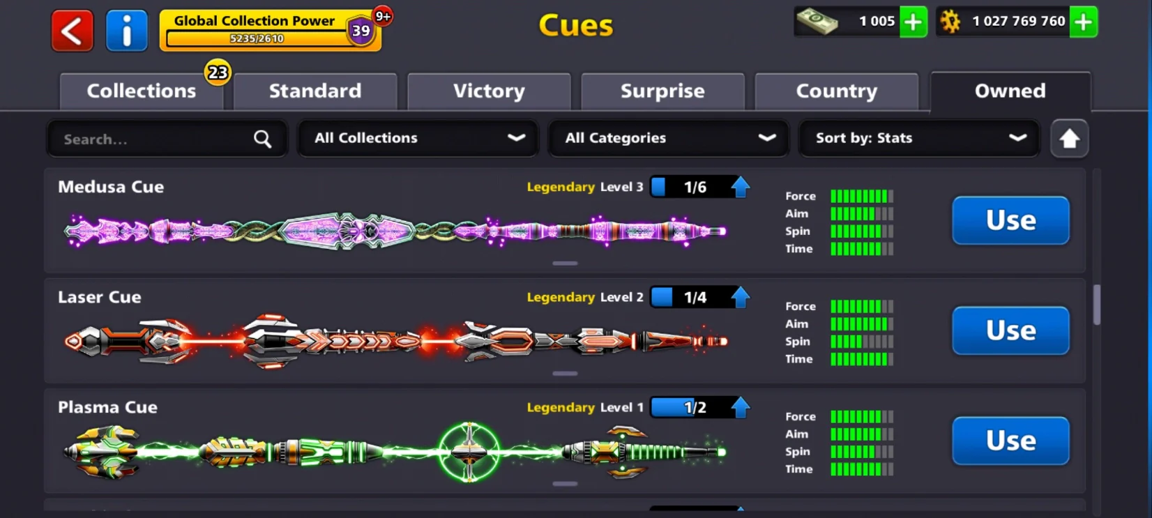 1 Billion Coins | x18 Legendary Cues | 8 Ball Pool Account - Image 9