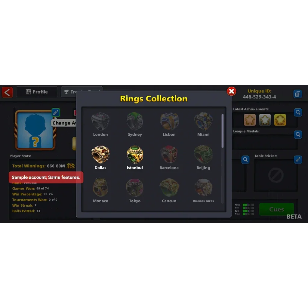 100 Million Coins, 5000 Cash | Starter Miniclip Account | 8 Ball Pool - Image 4