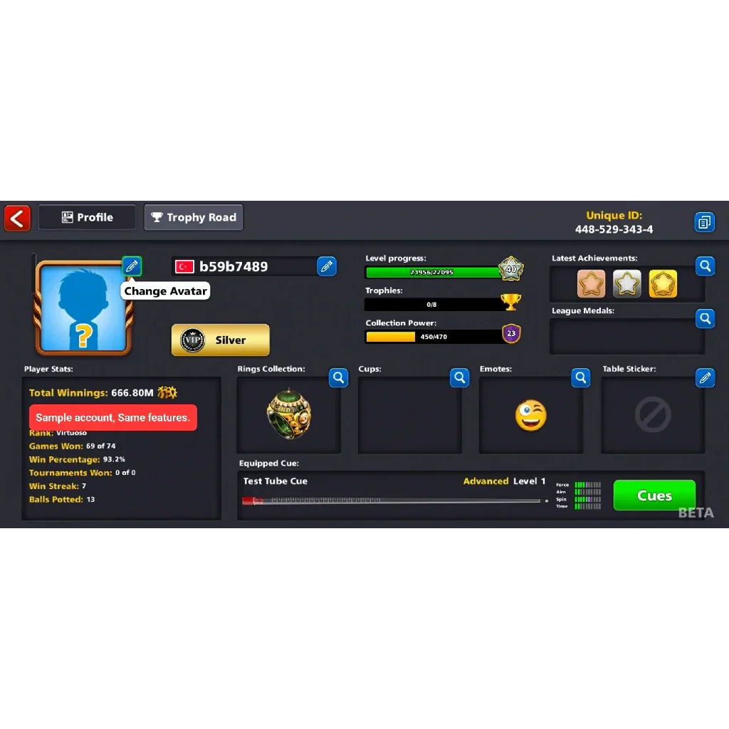 100 Million Coins, 5000 Cash | Starter Miniclip Account | 8 Ball Pool - Image 5