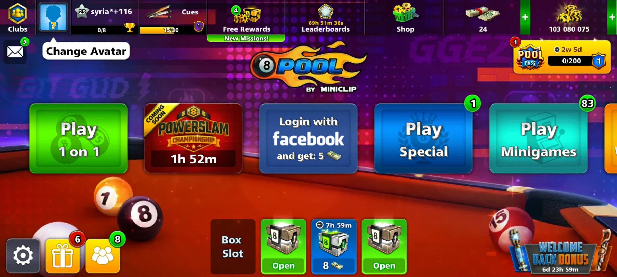 100 Million Coins & 80 Legendary Box  | 8 Ball Pool Account - Image 2