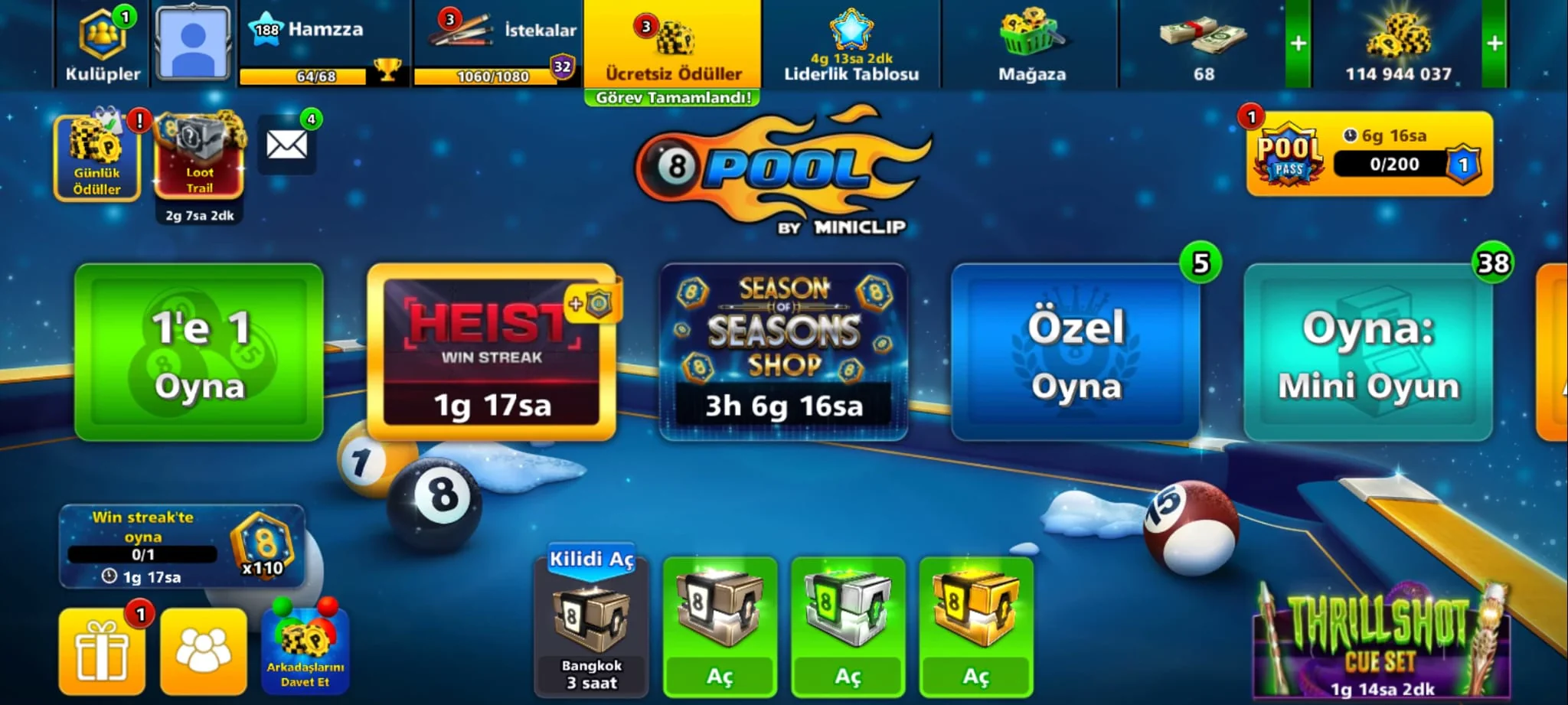 100 Million Coins and Rings | 8 Ball Pool Account - Image 2