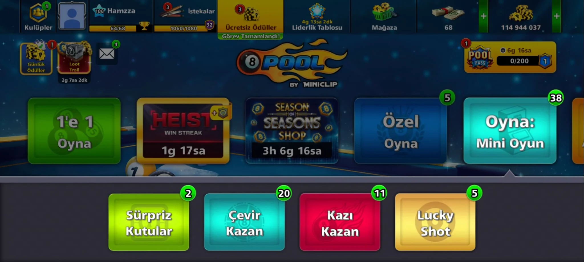 100 Million Coins and Rings | 8 Ball Pool Account - Image 3