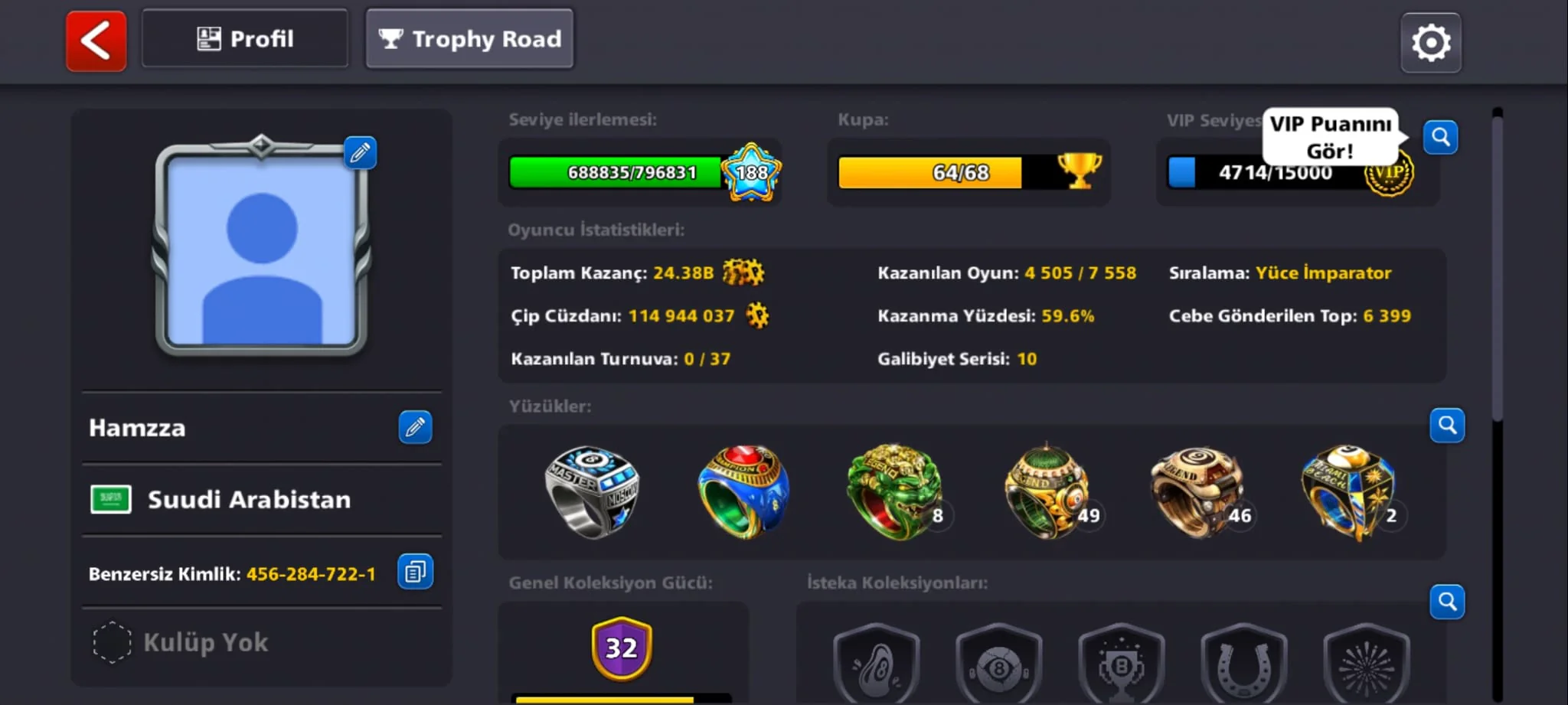 100 Million Coins and Rings | 8 Ball Pool Account - Image 4