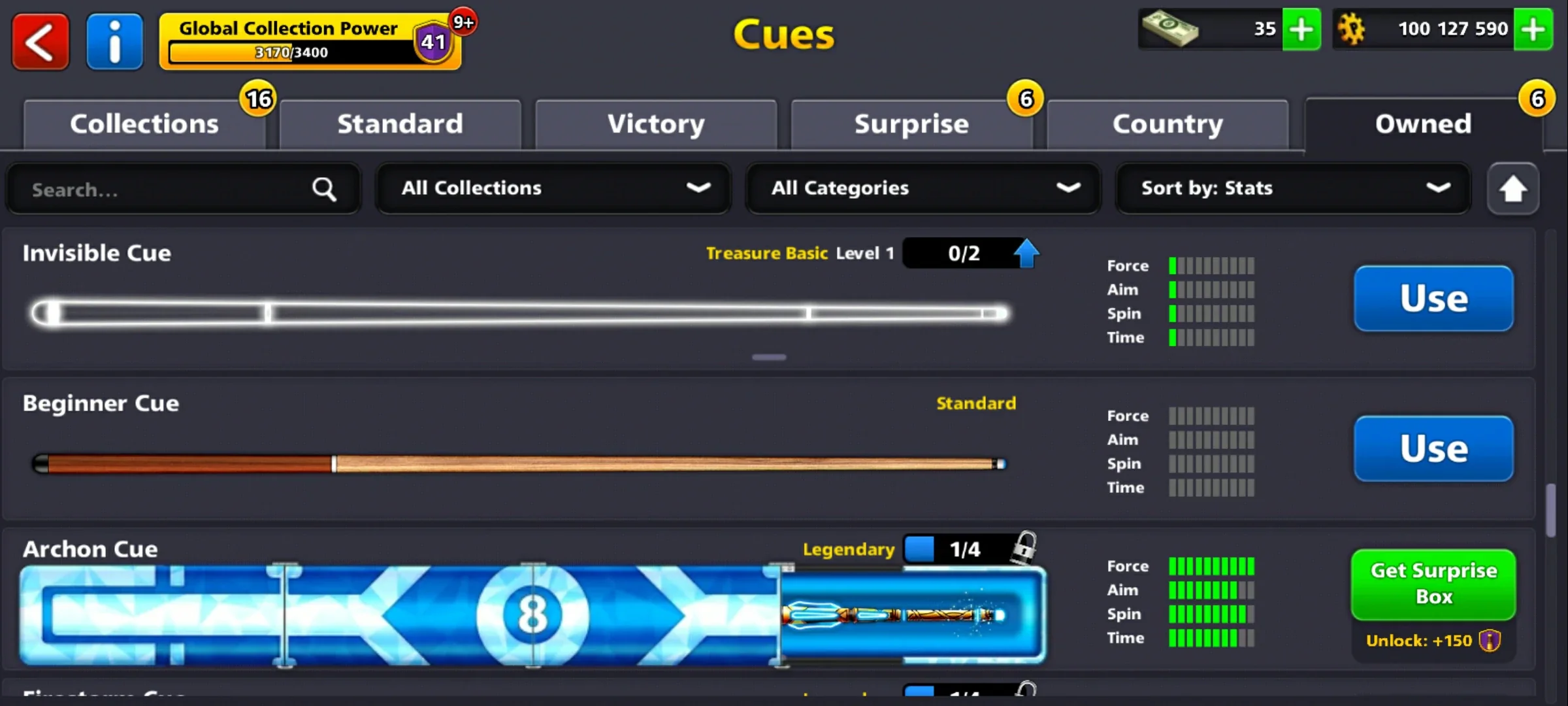 100M Coins | x10 Legendary Cues | 1 Max Cue | 8 Ball Pool Account - Image 10