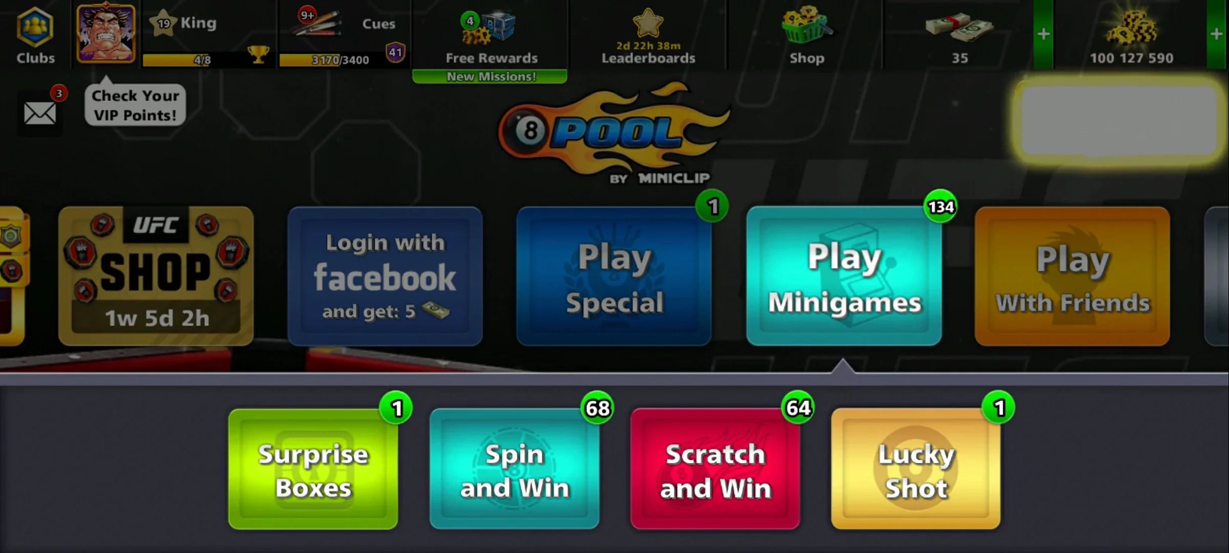100M Coins | x10 Legendary Cues | 1 Max Cue | 8 Ball Pool Account - Image 4