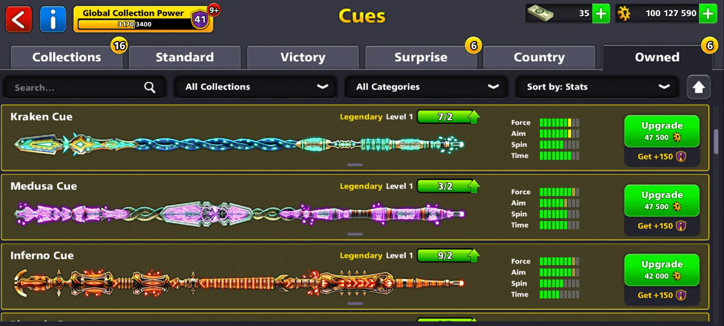 100M Coins | x10 Legendary Cues | 1 Max Cue | 8 Ball Pool Account - Image 5