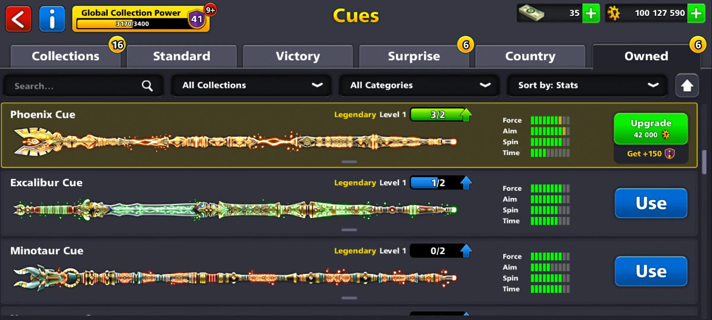 100M Coins | x10 Legendary Cues | 1 Max Cue | 8 Ball Pool Account - Image 6