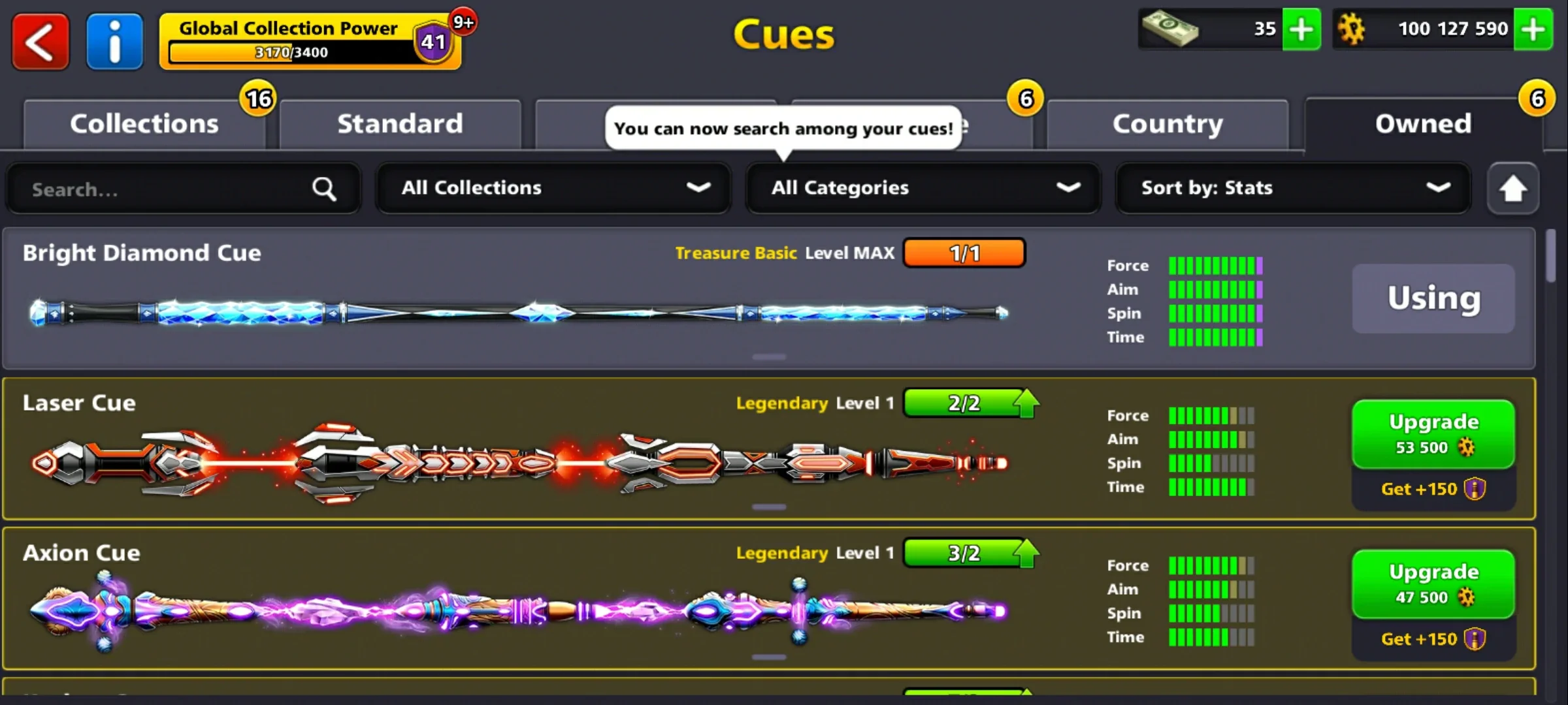 100M Coins | x10 Legendary Cues | 1 Max Cue | 8 Ball Pool Account - Image 9