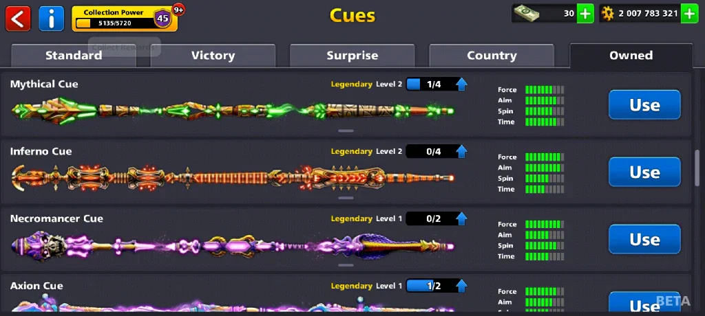 2 Billion Coins, 12 Legendary Cues, 1 Max Cue | Elite Miniclip Account | 8 Ball Pool - Image 10