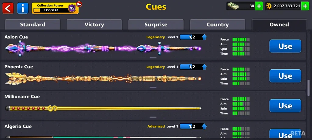 2 Billion Coins, 12 Legendary Cues, 1 Max Cue | Elite Miniclip Account | 8 Ball Pool - Image 11