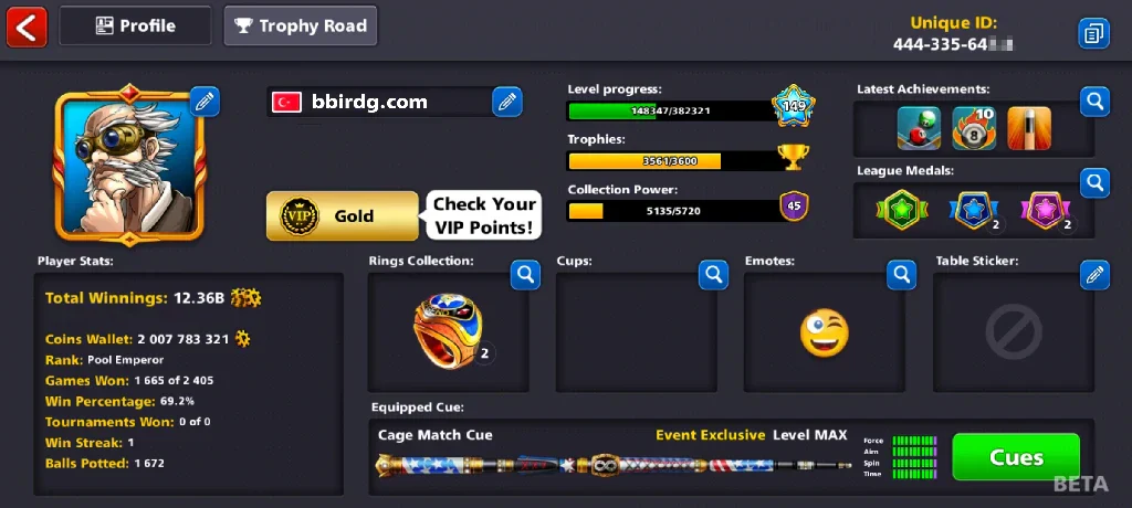 2 Billion Coins, 12 Legendary Cues, 1 Max Cue | Elite Miniclip Account | 8 Ball Pool - Image 2