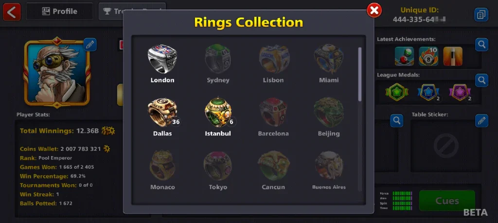 2 Billion Coins, 12 Legendary Cues, 1 Max Cue | Elite Miniclip Account | 8 Ball Pool - Image 4