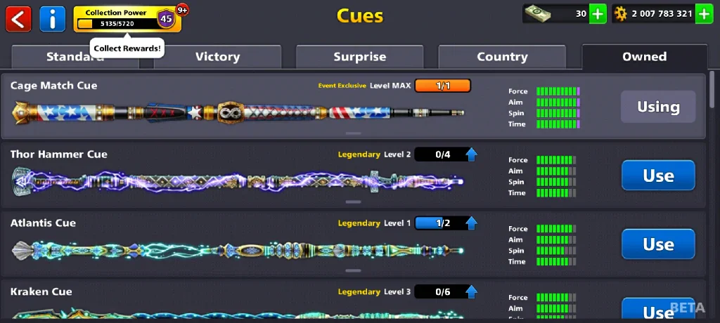 2 Billion Coins, 12 Legendary Cues, 1 Max Cue | Elite Miniclip Account | 8 Ball Pool - Image 7