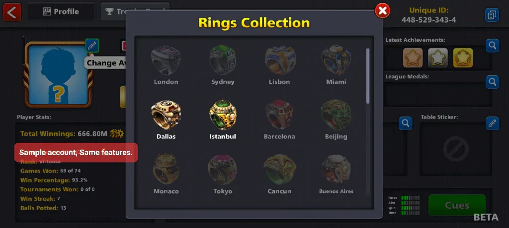 300 Million Coins, 6000 Cash | Premium Miniclip Account | 8 Ball Pool - Image 4