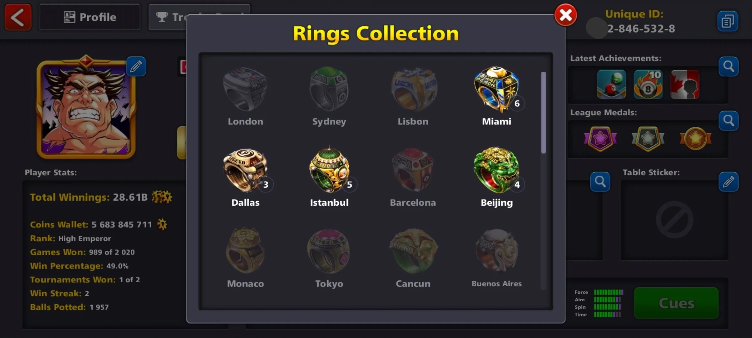 5.5 Billion Coins & 13 Legendary Cues | 8 Ball Pool Account - Image 12
