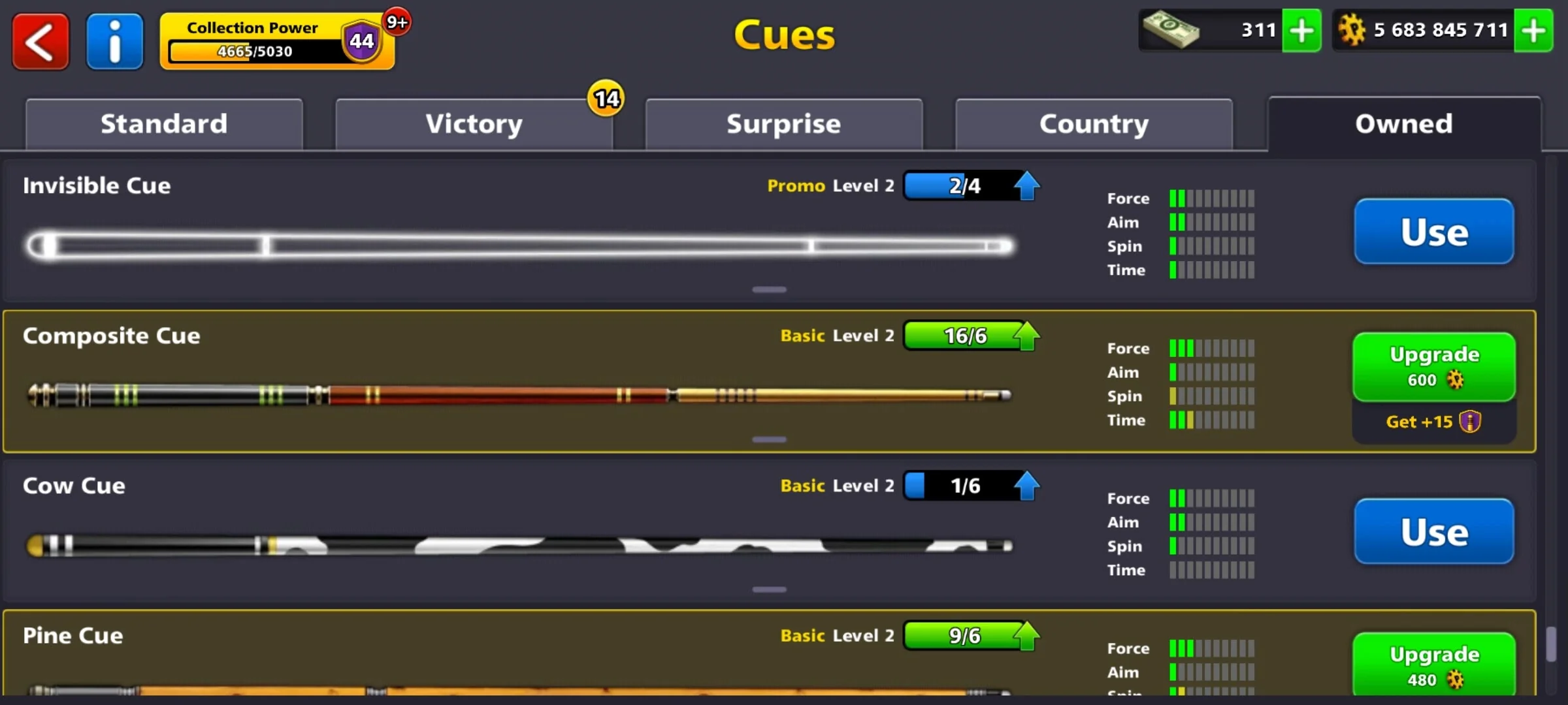 5.5 Billion Coins & 13 Legendary Cues | 8 Ball Pool Account - Image 5