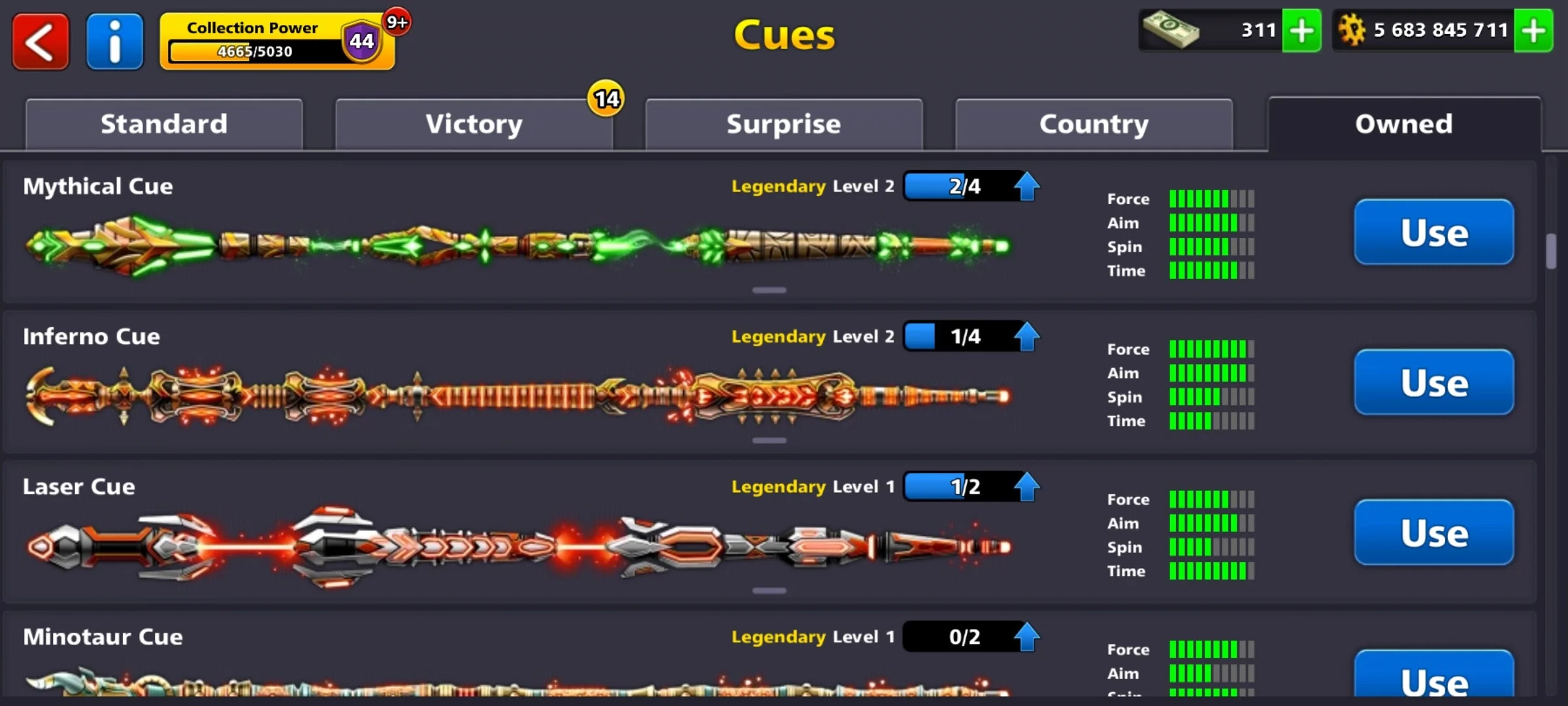5.5 Billion Coins & 13 Legendary Cues | 8 Ball Pool Account - Image 7