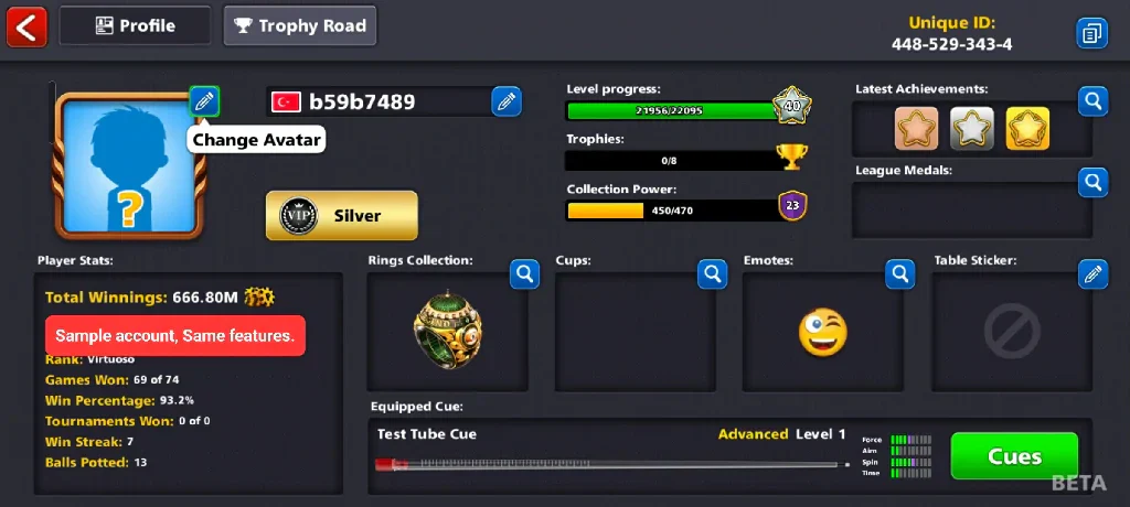 500 Million Coins, 7000 Cash | Elite Miniclip Account | 8 Ball Pool - Image 5