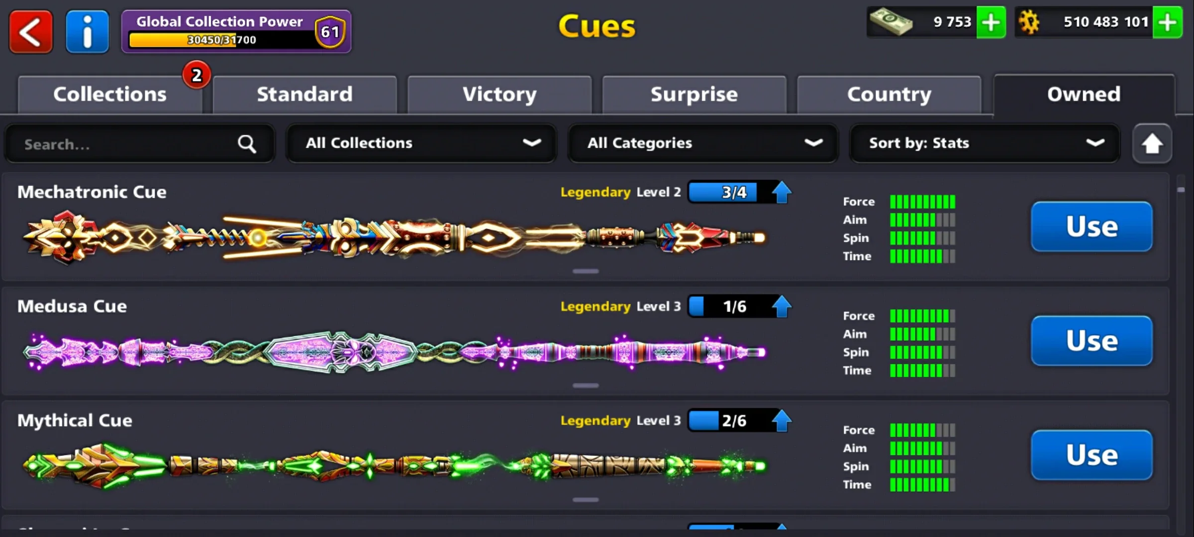 500M Coins | 9500+ Cash | 150+ Various Cues | 8 Ball Pool Account - Image 10