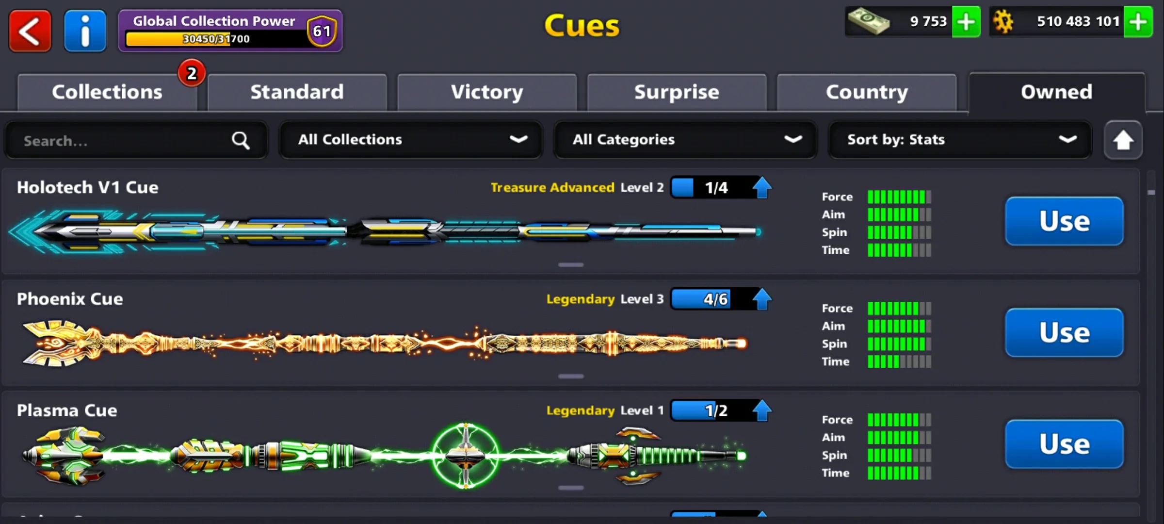 500M Coins | 9500+ Cash | 150+ Various Cues | 8 Ball Pool Account - Image 11